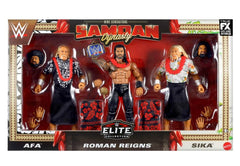 Mattel WWE Generations Elite Samoan Dynasty three-wrestler set for authentic display and collection.