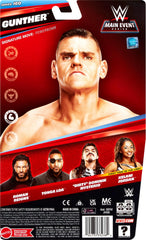 Mattel WWE Gunther dynamic posing image demonstrates versatile action for Main Event scenarios.