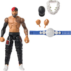 Mattel WWE Jimmy Uso Top Picks Elite figure front view highlights poseability for display.