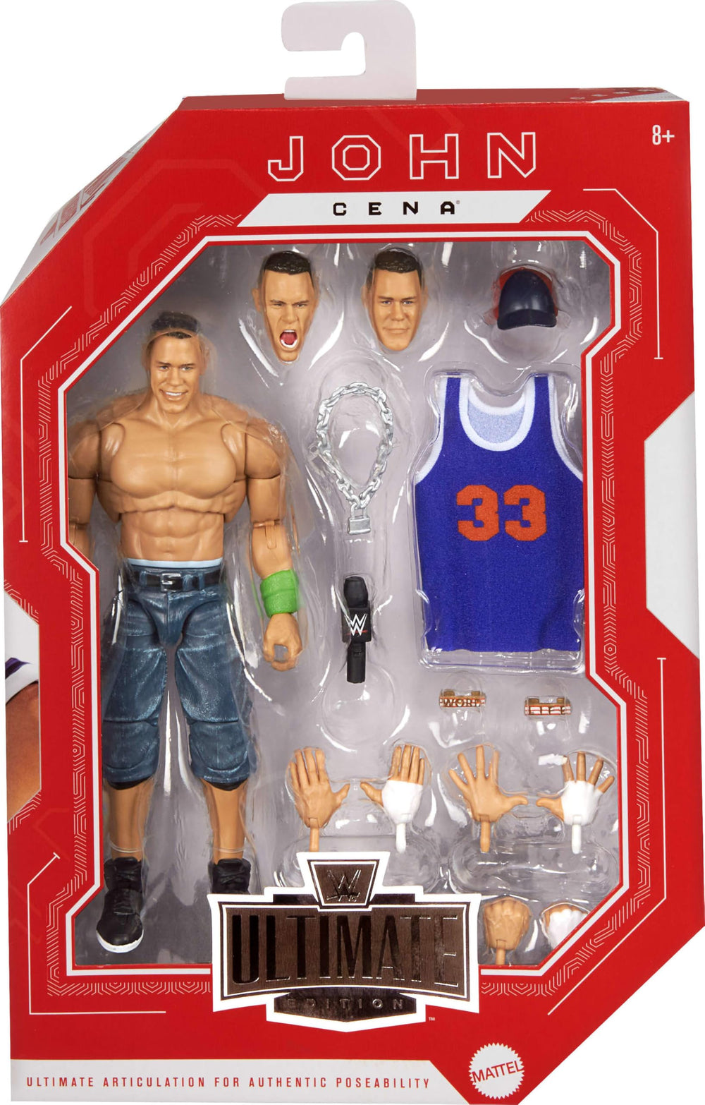 Mattel WWE John Cena ring gear adds authenticity to in-ring play and display.