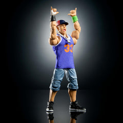Mattel WWE John Cena with swappable heads and hands enables versatile battle-ready poses.