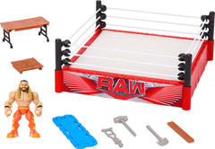Mattel WWE Knuckle Crunchers Rebound Ring playset in action with bouncy ring fun for imaginative play.