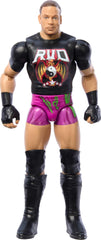 Mattel WWE Rob Van Dam figure front view showing 10 articulation points for posing.