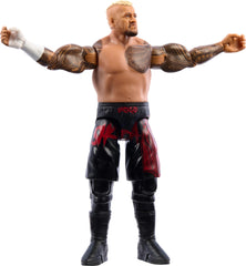 Mattel WWE Solo Sikoa action figure in-ring gear close-up for collectors.