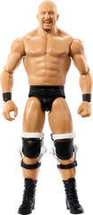 Mattel Stone Cold Steve Austin 6-inch figure with authentic ring gear for realism.