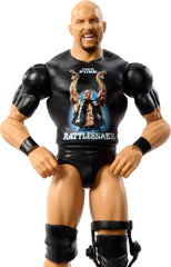 Mattel WWE Stone Cold Steve Austin face sculpt with lifelike expression.