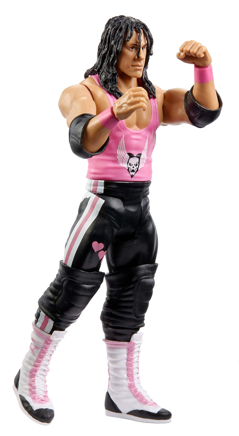 Mattel WWE SummerSlam Bret Hitman Hart articulation focused pose demonstrates dynamic display options.