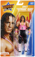 Mattel WWE SummerSlam Bret Hitman Hart package display ready for fans and collectors.