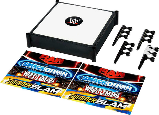 Mattel WWE Superstar Ring front view for immersive arena play.
