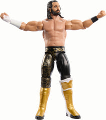 Mattel WWE Top Picks Seth Rollins authentic ring gear enhances play and collection.