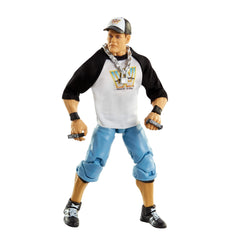 Authentic ring gear and accessories on the Cena figure for an action-ready look.