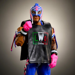 Mattel Rey Mysterio Top Picks TrueFX detailing delivers life-like facial features.