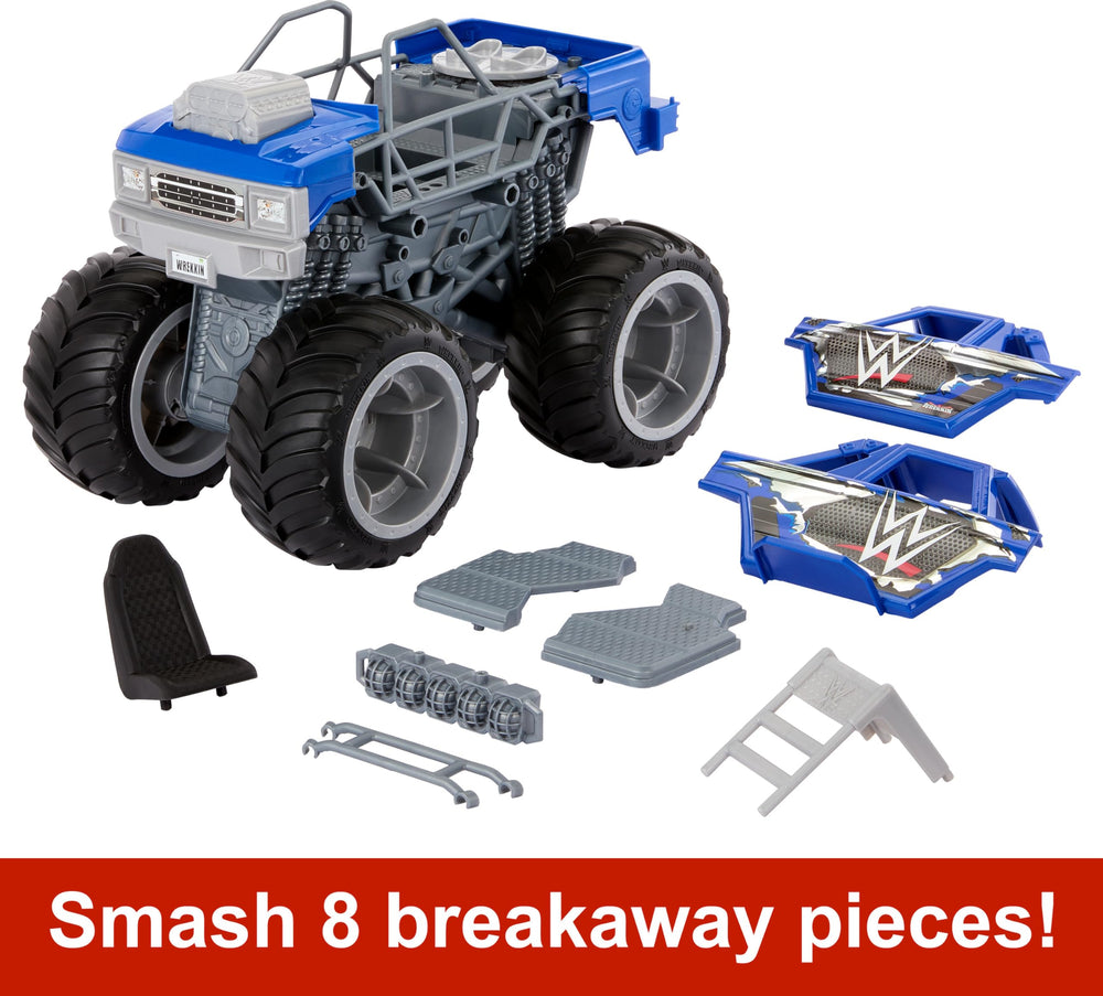 Mattel WWE Wrekkin Slam Crusher removable wheel reveals rolling figures for storytelling