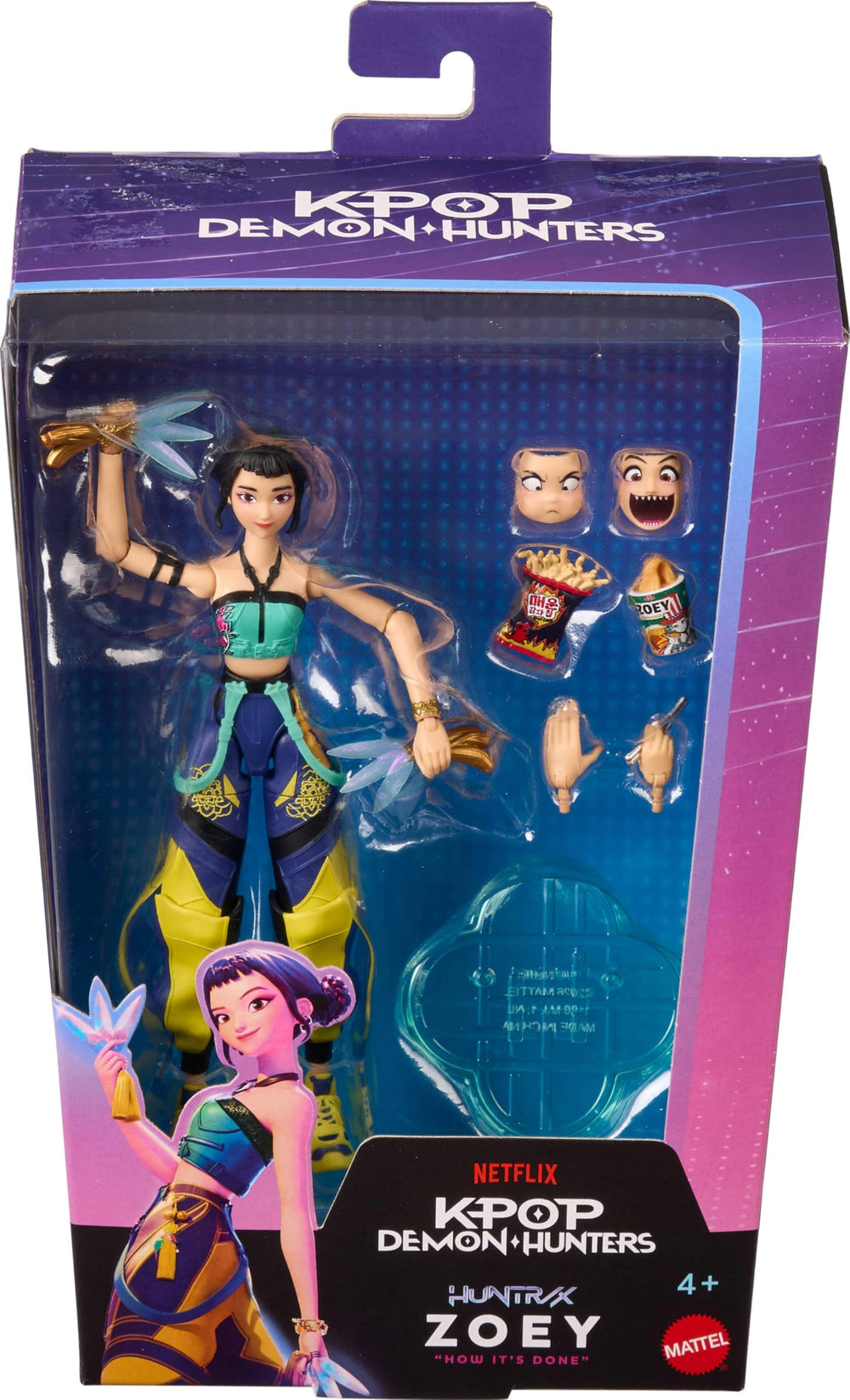 Mattel Zoey on display stand showing scale and shelf-ready presentation