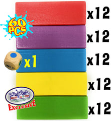 Matty's Mix-Up large-blocks provide stable handling for precise stacking.