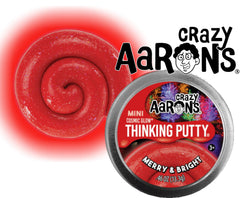 Matty's Toy Stop Crazy Aaron's Twinkling Tree Cosmic Glow putty glows for holiday play.
