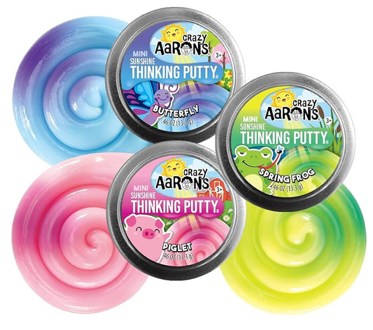 Crazy Aarons Putty Mini Tin Butterfly Sunshine promotes tactile play and calm focus.