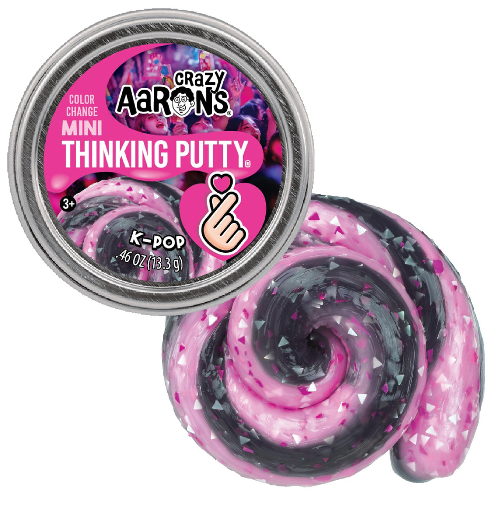 Matty's Toy Stop Pygmy Hippo mini tin putty in soft pastels for calm imaginative play.