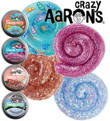 Matty's Toy Stop Crazy Aaron's Starfish mini tin putty with shimmering pink-purple seashell vibes.