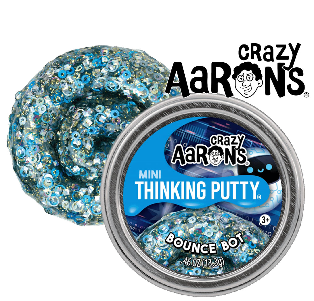 Matty's Toy Stop Glitter gears Bounce Putty adds sparkle to creative sessions.