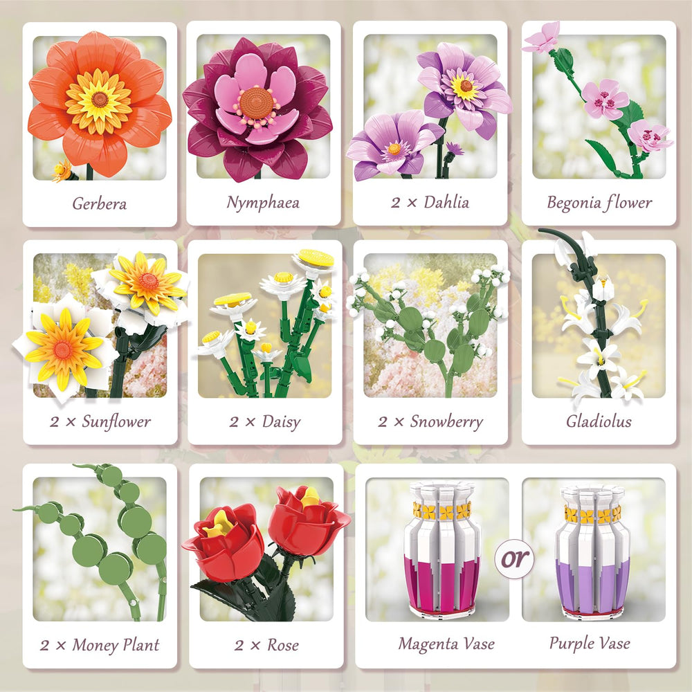 Mavo brix 16 lifelike blooms for flexible DIY displays