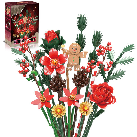 Mavo brix Christmas Flowers Bouquet assembly for festive living room display