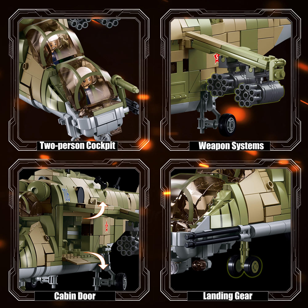 Mavo Brix MI-24S cannon detail underscores authentic military features for collectors