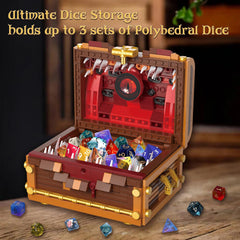 Mavo brix Mimic Chest interior storage holding up to three dice sets.