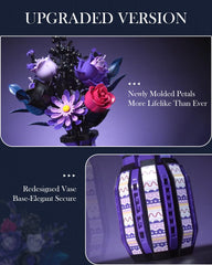 Mavo brix Ornate vase pattern completes the built display.