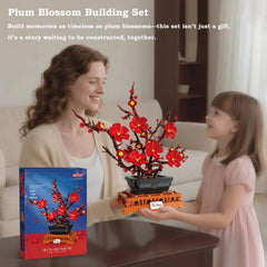 Mavo brix Plum Blossom Building Set family-friendly activity encourages shared creativity.