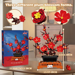Mavo brix Plum Blossom Building Set gift packaging makes a thoughtful present for decor lovers.