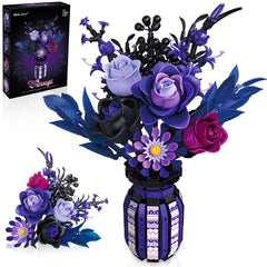 Mavo brix Purple Flowers Bouquet Vase, elegant centerpiece for your space.