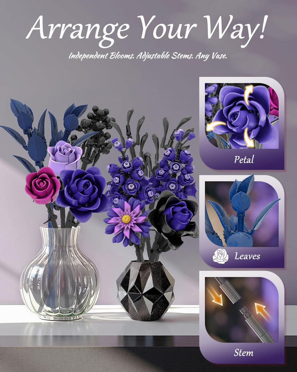 Mavo Brix ABS build ensures safe, odor-free assembly for creative displays.