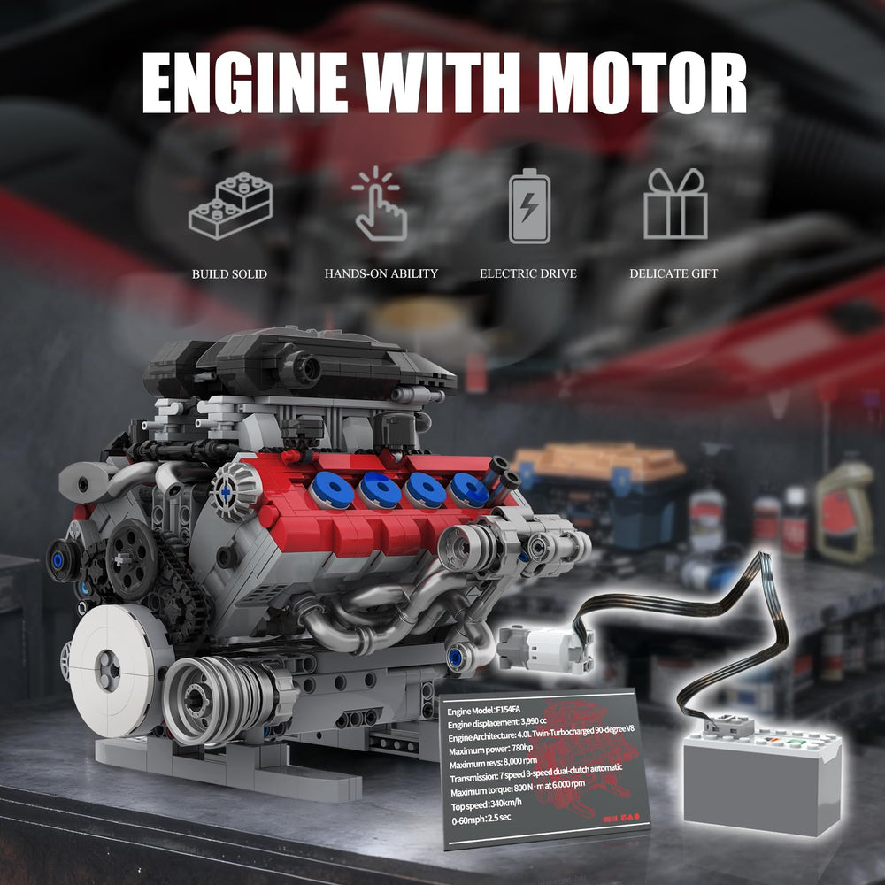 Mavo brix V8 engine model drive motor enables motion