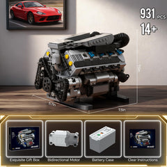 Mavo brix V8 engine as a stylish display centrepiece in study or living room