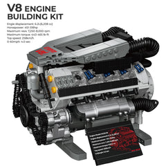 Drive motor powers the Mavo brix V8 kit for animated operation on a desk