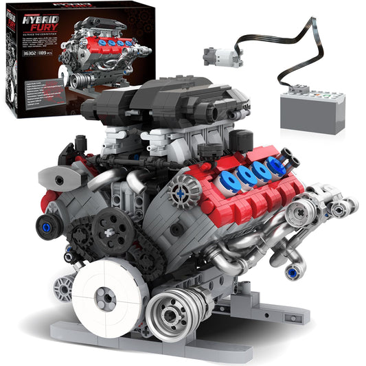 Mavo brix V8 engine model piston movement for immersive viewing