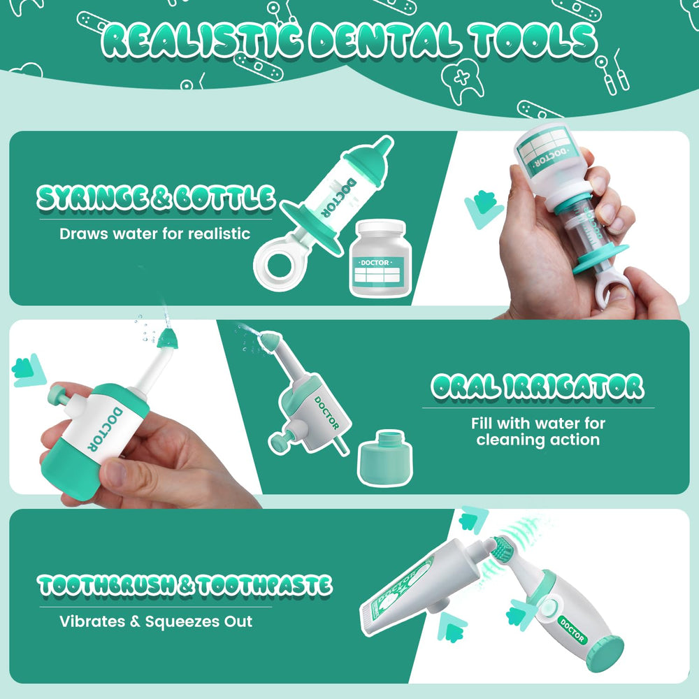 Max & Deril dental drill fosters pretend treatment scenarios
