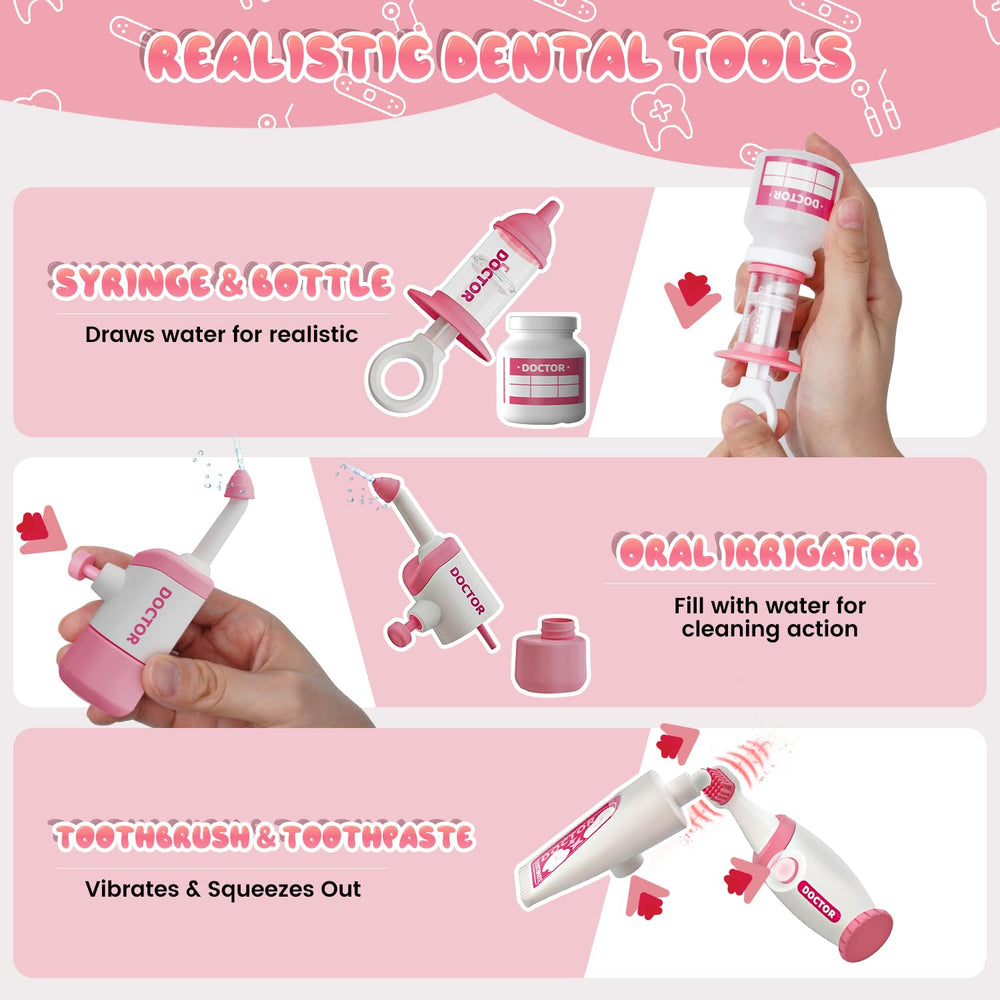 Max and Deril Toy Doctor Kit toothbrush image promotes brushing practice during imaginative care routines.