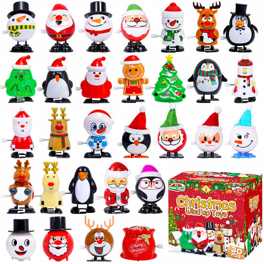 Max Fun Christmas wind-up Santa toy for festive goody bags and lively playtime