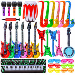 Max Fun inflatable rock star guitar for vibrant party decor and kids' play