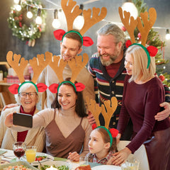 Max Fun Reindeer Antlers Headband, matches Christmas outfits and elevates festive gatherings.