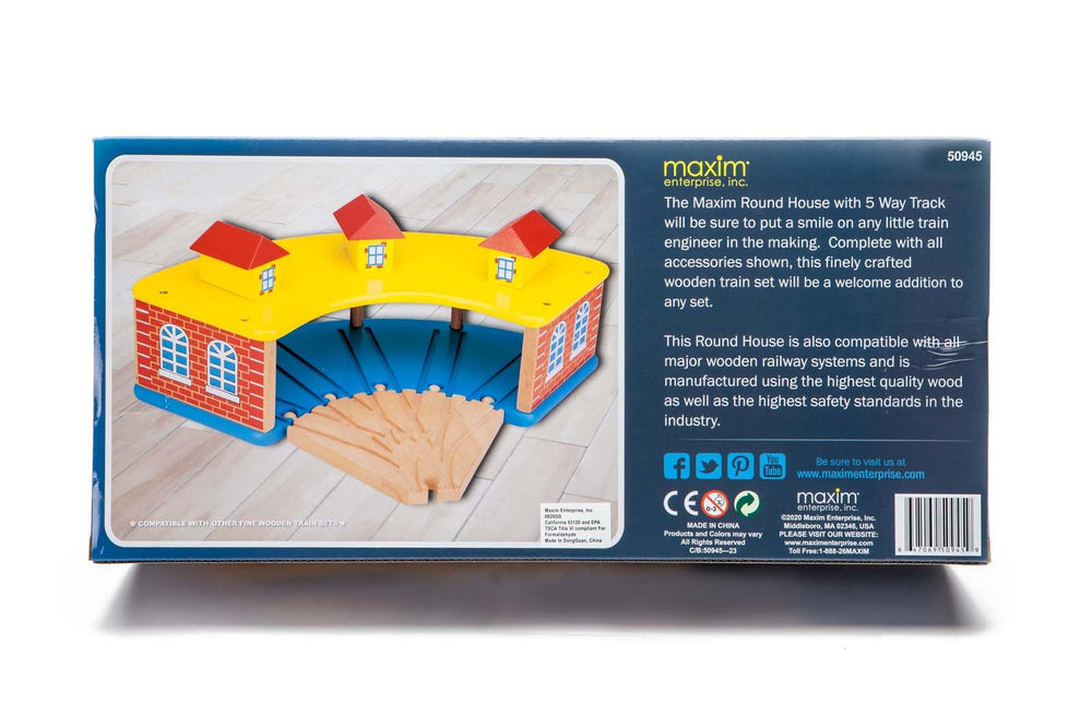 Maxim Enterprise play-ready roundhouse supports imaginative play and neat organization