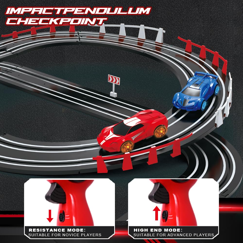 Maxiryx Slot Track Set curved turns for strategic overtakes