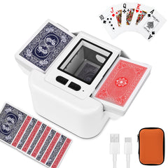 MAXVINI M2 automatic shuffler in action for quick, consistent card shuffles during games
