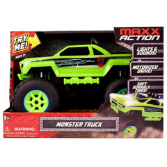 Colorful lights and sounds from Maxx Action grab attention during playtime.