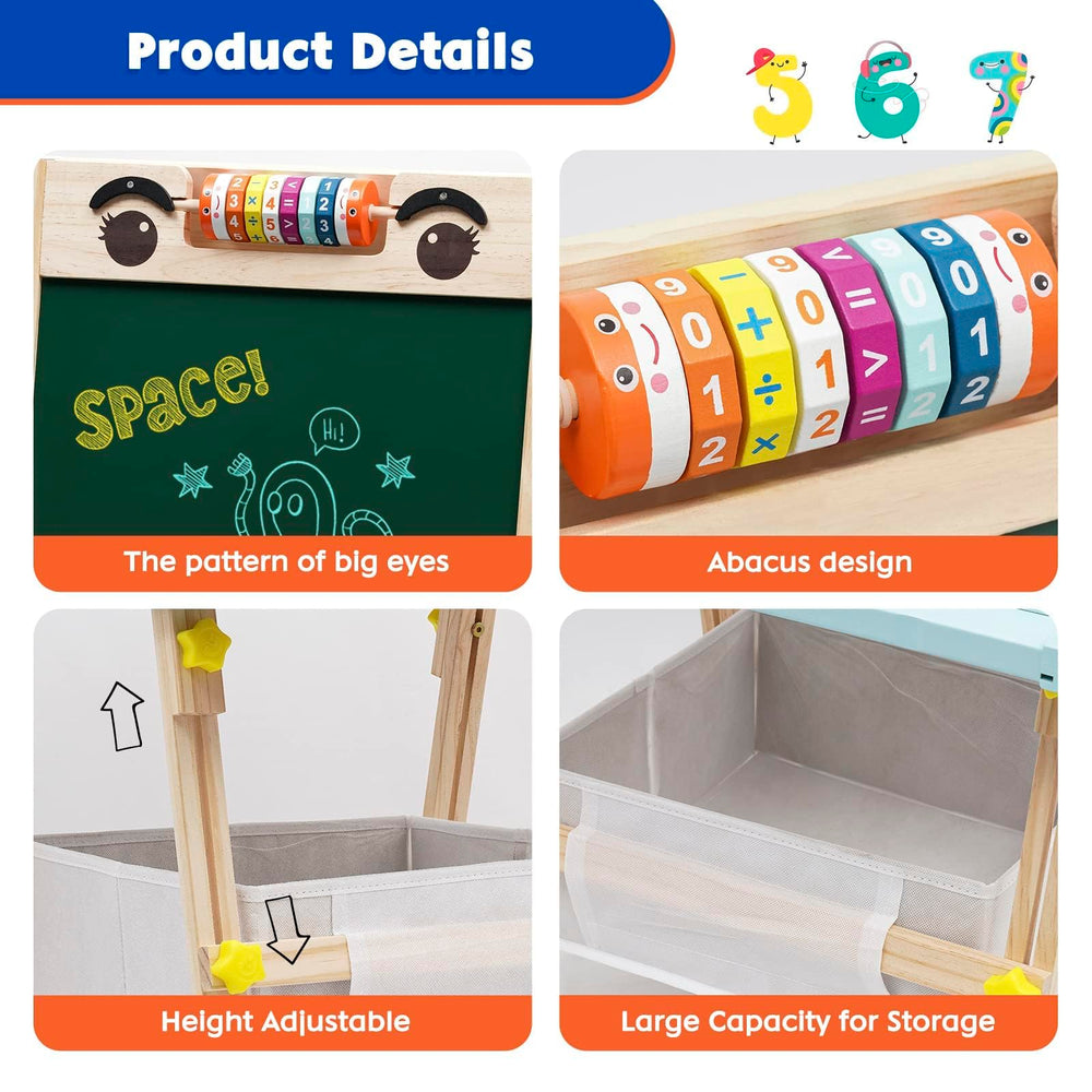 Maycoly Kids Easel adjustable height keeps kids comfortable as they grow.