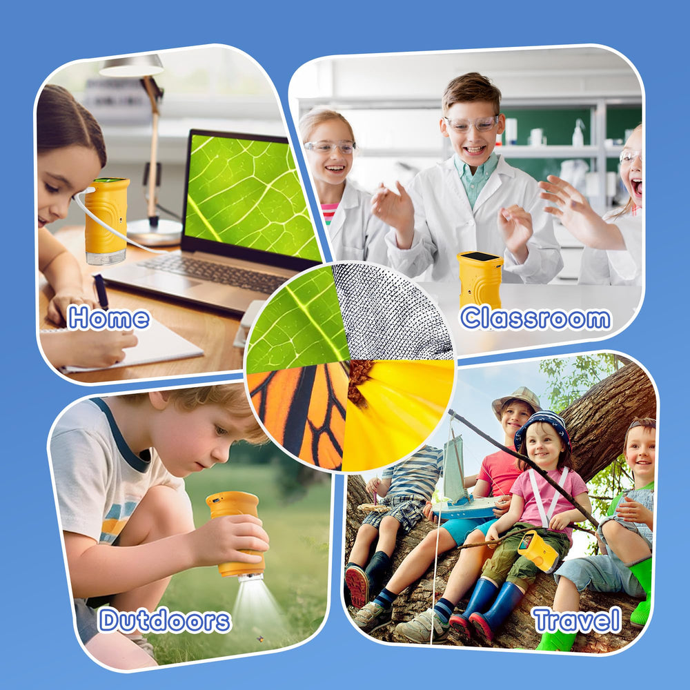 Maydeet Kids Microscope battery offers up to two hours of portable exploration.