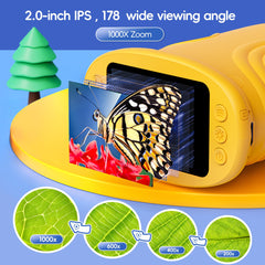 Maydeet Kids Microscope captures photos and videos to document discoveries.