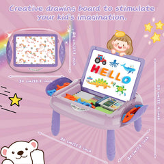 MAYESAR toddler doodle board with a double-sided surface for drawing and writing.